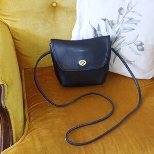 COACH Vintage USA 90s Leather black Quincy Shoulder Bag